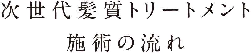 次世代髪質トリートメント施術の流れ